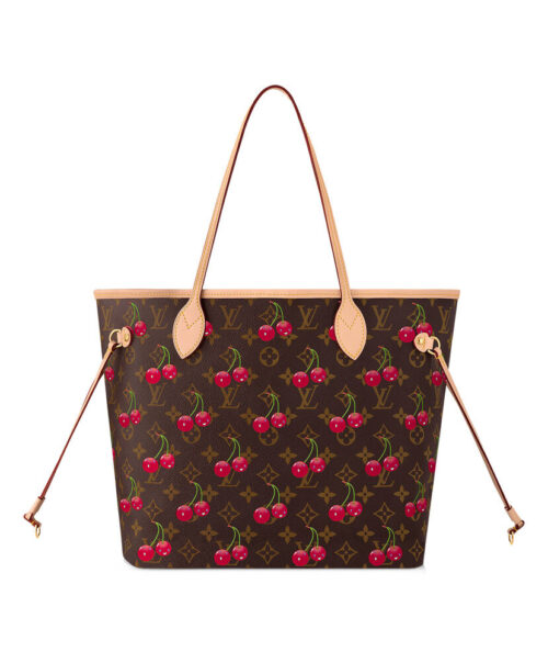 Louis Vuitton x Takashi Murakami Neverfull MM Cherry M13263 Brown